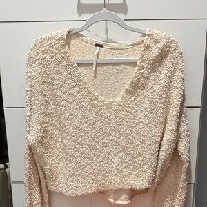 Free People Ivory Knit Sweater